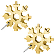 90Tools 18 in 1 Stainless Steel Snowflake Multi-Tool with Keychain