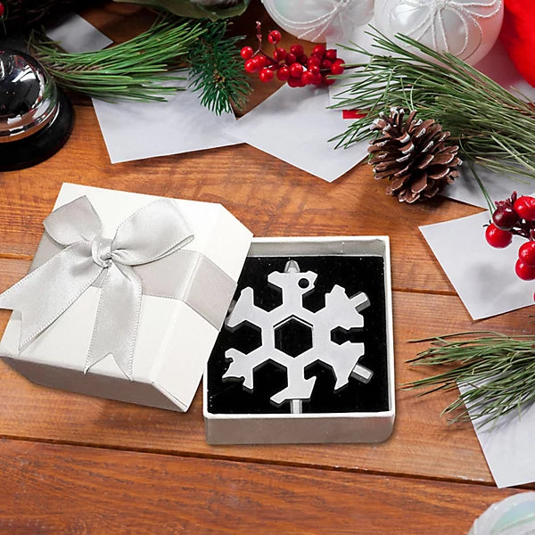 90Tools 18 in 1 Stainless Steel Snowflake Multi-Tool with Keychain