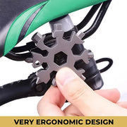 90Tools 18 in 1 Stainless Steel Snowflake Multi-Tool with Keychain