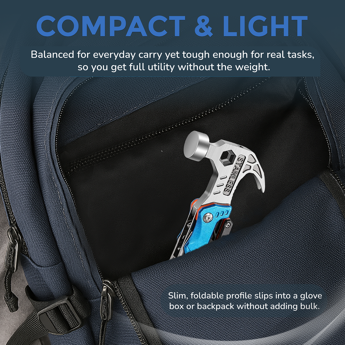90Tools 18-in-1 Multifunctional Claw Hammer